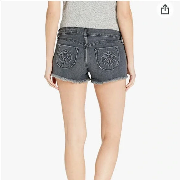 NWOT Black Siwy Camilla Denim Jean Cut Off Short Shorts